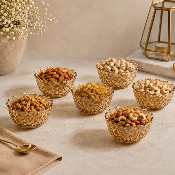 Manraj_Flower_Shape_Set_Of_6_For_Dessert,_Dips,_Nuts,_Snacks_Bowls_(170Ml_Each)_For_Mixing,_Storing_Suitable_For_Serving_Desserts,_Fruits,_Dry_Fruits,_Lentils_And_Snacks_(Gold)