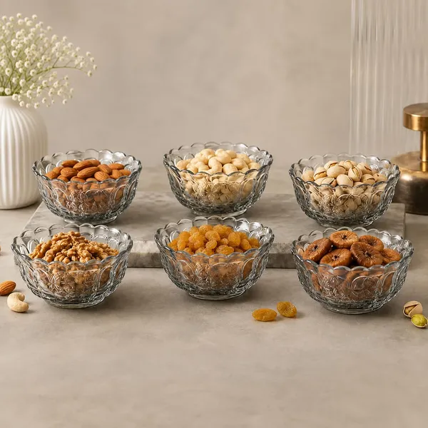 Manraj_Flower_Shape_Set_Of_6_For_Dessert,_Dips,_Nuts_&_Snacks_Bowls_(170Ml_Each)_For_Mixing,_Storing_Suitable_For_Serving_Desserts,_Fruits,_Dry_Fruits,_Lentils_And_Snacks_(Black)