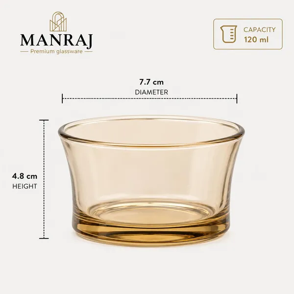 Manraj_Round_Shape_Set_Of_6_For_Dessert,_Dips,_Nuts_&_Snacks_Bowls_(120Ml_Each)_For_Mixing,_Storing_Suitable_For_Serving_Desserts,_Fruits,_Dry_Fruits,_Lentils_And_Snacks_(Gold)
