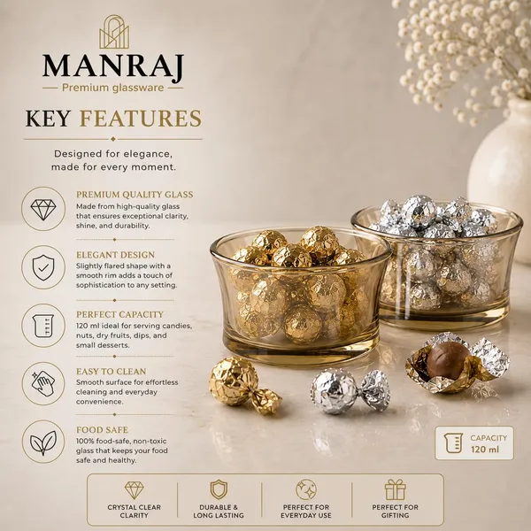 Manraj_Round_Shape_Set_Of_6_For_Dessert,_Dips,_Nuts_&_Snacks_Bowls_(120Ml_Each)_For_Mixing,_Storing_Suitable_For_Serving_Desserts,_Fruits,_Dry_Fruits,_Lentils_And_Snacks_(Gold)
