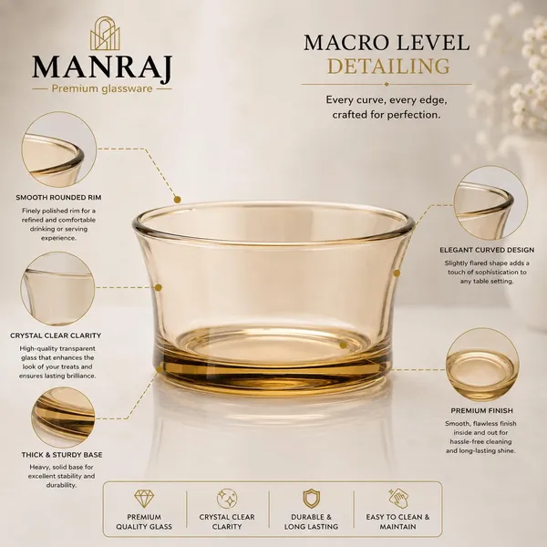 Manraj_Round_Shape_Set_Of_6_For_Dessert,_Dips,_Nuts_&_Snacks_Bowls_(120Ml_Each)_For_Mixing,_Storing_Suitable_For_Serving_Desserts,_Fruits,_Dry_Fruits,_Lentils_And_Snacks_(Gold)