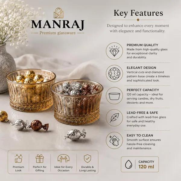 Manraj_Round_Shape_Set_Of_6_For_Dessert,_Dips,_Nuts,_Snacks_Bowls_(120Ml_Each)_For_Mixing,_Storing_Suitable_For_Serving_Desserts,_Fruits,_Dry_Fruits,_Lentils_And_Snacks_(Gold)