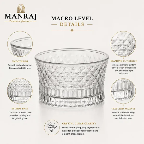 Manraj_Round_Shape_Set_Of_6_For_Dessert,_Dips,_Nuts_&_Snacks_Bowls_(120Ml_Each)_For_Mixing,_Storing_Suitable_For_Serving_Desserts,_Fruits,_Dry_Fruits,_Lentils,_Snacks_(Clear)