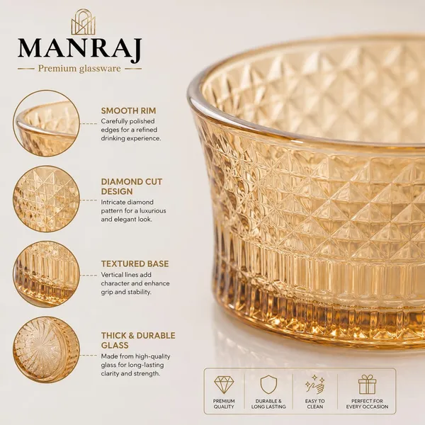 Manraj_Round_Shape_Set_Of_6_For_Dessert,_Dips,_Nuts_&_Snacks_Bowls_(120Ml_Each)_For_Mixing,_Storing_Suitable_For_Serving_Desserts,_Fruits,_Dry_Fruits,_Lentils,_Snacks_(Gold)