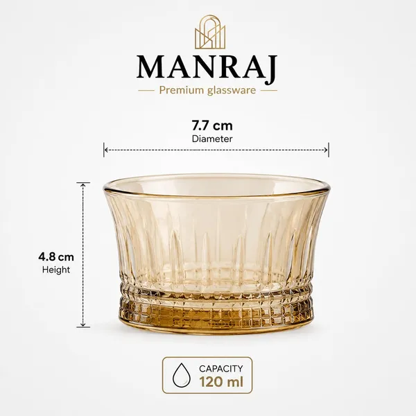 Manraj_Round_Shape_Set_Of_6_For_Dessert,_Dips,_Nuts_&_Snacks_Bowls_(120Ml_Each)_For_Mixing,_Storing_Suitable_For_Serving_Desserts,_Fruits,_Dry_Fruits,_Lentils_&_Snacks_(Gold)