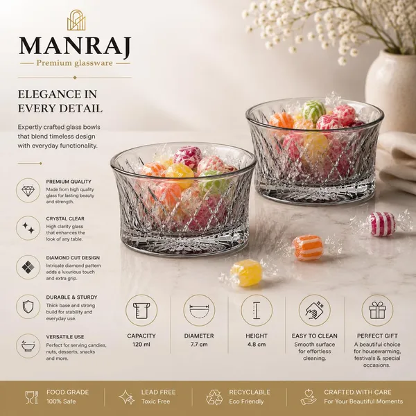 Manraj_Round_Shape_Set_Of_6_For_Dessert,_Dips,_Nuts_And_Snacks_Bowls_(120Ml_Each)_For_Mixing,_Storing_Suitable_For_Serving_Desserts,_Fruits,_Dry_Fruits,_Lentils_And_Snacks_(Black)