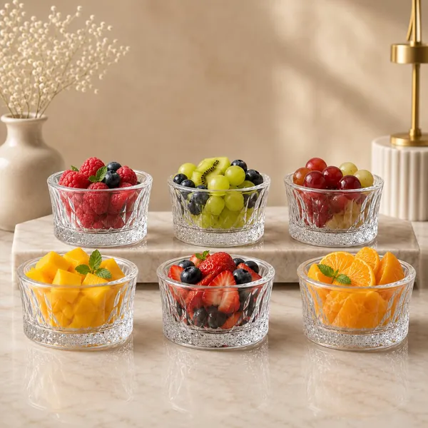 Manraj_Round_Shape_Set_Of_6_For_Dessert,_Dips,_Nuts_And_Snacks_Bowls_(120Ml_Each)_For_Mixing,_Storing_Suitable_For_Serving_Desserts,_Fruits,_Dry_Fruits,_Lentils_And_Snacks_(Clear)
