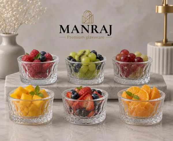 Manraj_Round_Shape_Set_Of_6_For_Dessert,_Dips,_Nuts_And_Snacks_Bowls_(120Ml_Each)_For_Mixing,_Storing_Suitable_For_Serving_Desserts,_Fruits,_Dry_Fruits,_Lentils_And_Snacks_(Clear)