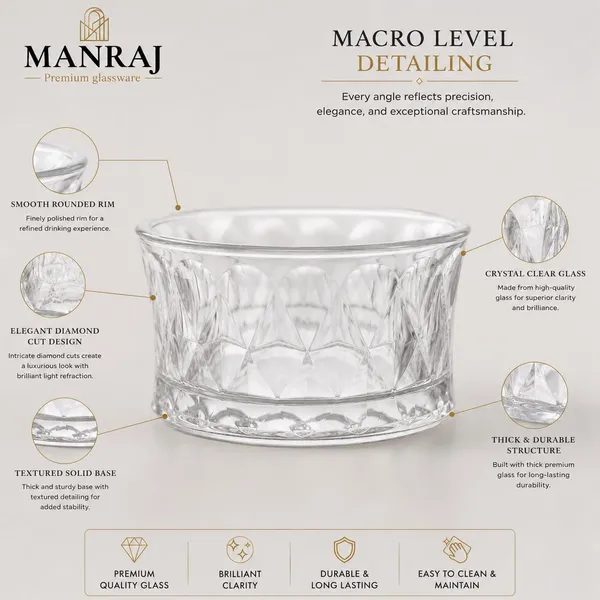 Manraj_Round_Shape_Set_Of_6_For_Dessert,_Dips,_Nuts_And_Snacks_Bowls_(120Ml_Each)_For_Mixing,_Storing_Suitable_For_Serving_Desserts,_Fruits,_Dry_Fruits,_Lentils_And_Snacks_(Clear)