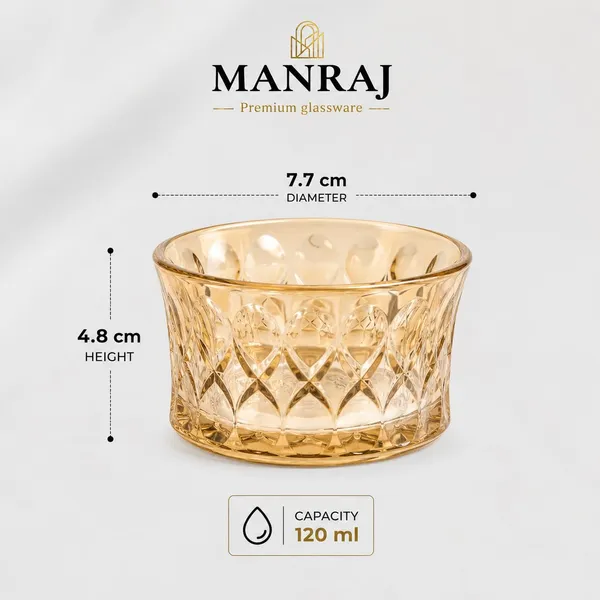 Manraj_Round_Shape_Set_Of_6_For_Dessert,_Dips,_Nuts_And_Snacks_Bowls_(120Ml_Each)_For_Mixing,_Storing_Suitable_For_Serving_Desserts,_Fruits,_Dry_Fruits,_Lentils_And_Snacks_(Gold)