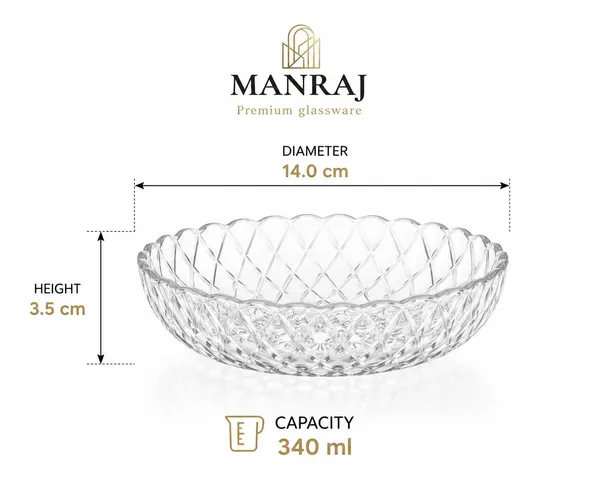 Manraj_Round_Diamond_Edge_Clear_Glass_Tray_Plate_-_340Ml_For_Serving_Dry_Fruits,_Snacks_Serving_Tray_Perfect_For_Homes,_Restaurants,_Cafés,_Hotels,_Parties,_Festivals,_Weddings
