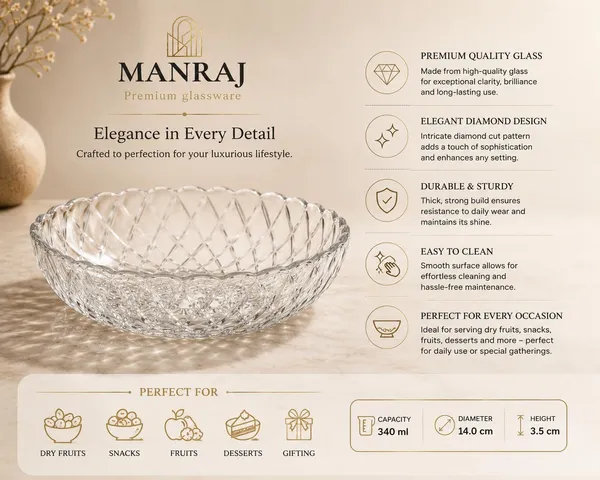Manraj_Round_Diamond_Edge_Clear_Glass_Tray_Plate_-_340Ml_For_Serving_Dry_Fruits,_Snacks_Serving_Tray_Perfect_For_Homes,_Restaurants,_Cafés,_Hotels,_Parties,_Festivals,_Weddings
