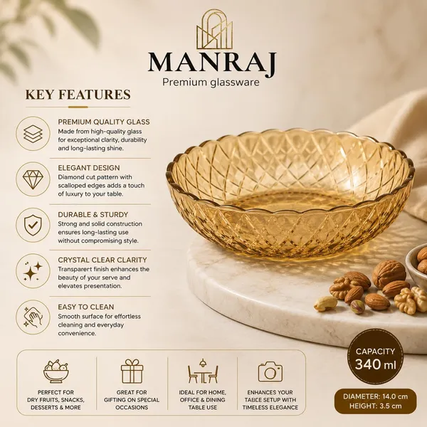 Manraj_Round_Diamond_Edge_Gold_Glass_Tray_Plate_-_340Ml_For_Serving_Dry_Fruits,_Snacks_Serving_Tray_Perfect_For_Homes,_Restaurants,_Cafés,_Hotels,_Parties,_Festivals,_Weddings
