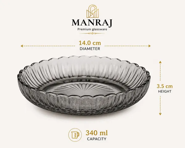 Manraj_Round_Lumi_Plate_Black_Glass_Tray_Plate_-_340Ml_Set_Of_6_For_Serving_Dry_Fruits,_Snacks_Serving_Tray_Perfect_For_Homes,_Restaurants,_Cafés,_Hotels,_Parties,_Festivals,_Weddings