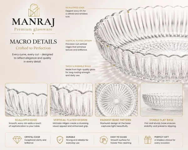Manraj_Round_Lumi_Plate_Clear_Glass_Tray_Plate_-_340Ml_For_Serving_Dry_Fruits,_Snacks_Serving_Tray_Perfect_For_Homes,_Restaurants,_Cafés,_Hotels,_Parties,_Festivals,_Weddings