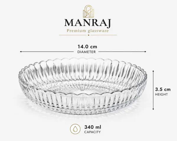 Manraj_Round_Lumi_Plate_Clear_Glass_Tray_Plate_-_340Ml_For_Serving_Dry_Fruits,_Snacks_Serving_Tray_Perfect_For_Homes,_Restaurants,_Cafés,_Hotels,_Parties,_Festivals,_Weddings