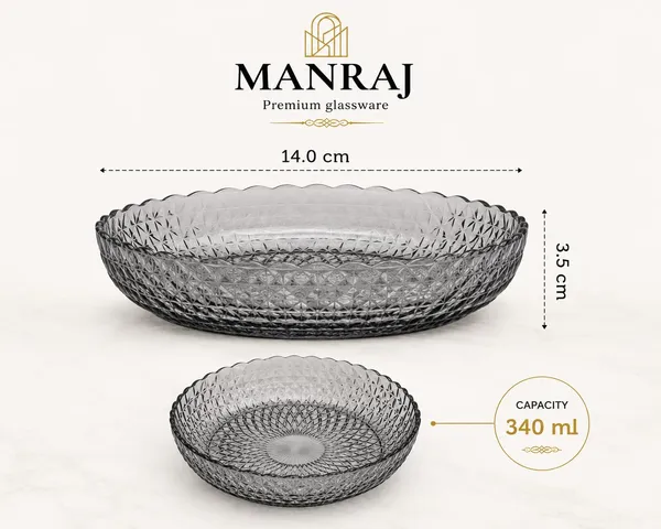 Manraj_Round_Halo_Plate_Black_Glass_Tray_Plate_-_340Ml_For_Serving_Dry_Fruits,_Snacks_Serving_Tray_Perfect_For_Homes,_Restaurants,_Cafés,_Hotels,_Parties,_Festivals,_Weddings