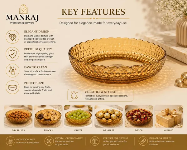 Manraj_Round_Halo_Plate_Gold_Glass_Tray_Plate_-_340Ml_For_Serving_Dry_Fruits,_Snacks_Serving_Tray_Perfect_For_Homes,_Restaurants,_Cafés,_Hotels,_Parties,_Festivals,_Weddings