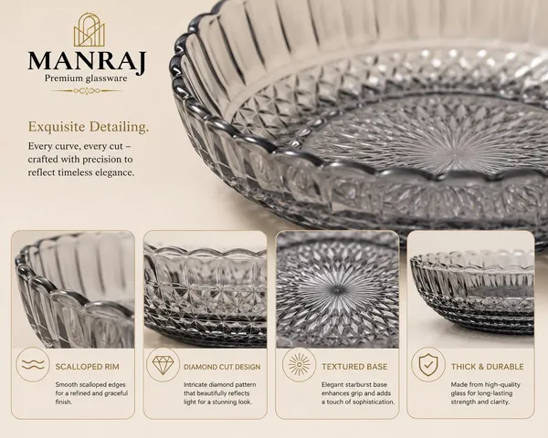 Manraj_Round_Pure_Vista_Black_Glass_Tray_Plate_-_340Ml_For_Serving_Dry_Fruits,_Snacks_Serving_Tray_Perfect_For_Homes,_Restaurants,_Cafés,_Hotels,_Parties,_Festivals,_Weddings