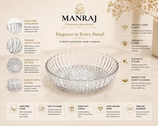 Manraj_Round_Pure_Vista_Clear_Glass_Tray_Plate_-_340Ml_For_Serving_Dry_Fruits,_Snacks_Serving_Tray_Perfect_For_Homes,_Restaurants,_Cafés,_Hotels,_Parties,_Festivals,_Weddings