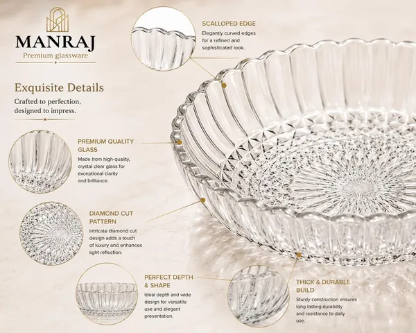Manraj_Round_Pure_Vista_Clear_Glass_Tray_Plate_-_340Ml_For_Serving_Dry_Fruits,_Snacks_Serving_Tray_Perfect_For_Homes,_Restaurants,_Cafés,_Hotels,_Parties,_Festivals,_Weddings