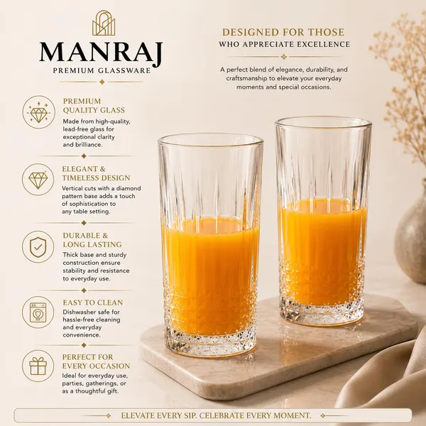 Manraj_Premium_Quality_Water/Juice_Glass_Set_Of_6_315Ml,_Royal_Clear_-_Drinking_Glasses_For_Iced_Tea,_Cold_Drink,_Mojito,_Everyday_Use
