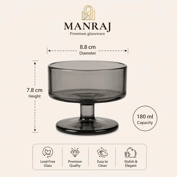 Manraj_Round_Shape_Set_Of_6_For_Ice_Cream_Cup_(180Ml_Each)_|_Dessert_Bowls_For_Sweets_&_Pudding_Suitable_For_Ice_Cream_Bowl,_Serving_Bowl,_Dessert_Bowl_(Black)