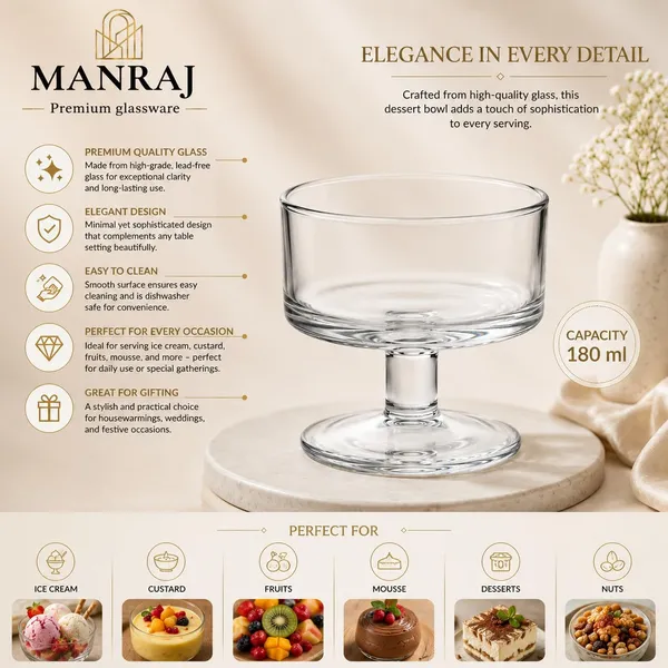 Manraj_Round_Shape_Set_Of_6_For_Ice_Cream_Cup_(180Ml_Each)_|_Dessert_Bowls_For_Sweets_&_Pudding_Suitable_For_Ice_Cream_Bowl,_Serving_Bowl,_Dessert_Bowl_(Clear)
