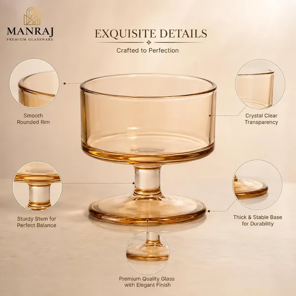 Manraj_Round_Shape_Set_Of_6_For_Ice_Cream_Cup_(180Ml_Each)_Dessert_Bowls_For_Sweets_And_Pudding_Suitable_For_Ice_Cream_Bowl,_Serving_Bowl,_Dessert_Bowl_(Gold)