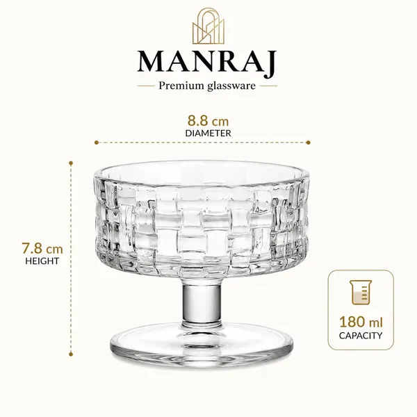 Manraj_Round_Shape_Set_Of_6_For_Ice_Cream_Cup_(180Ml_Each),_Dessert_Bowls_For_Sweets_&_Pudding_Suitable_For_Ice_Cream_Bowl,_Serving_Bowl,_Dessert_Bowl_(Clear)