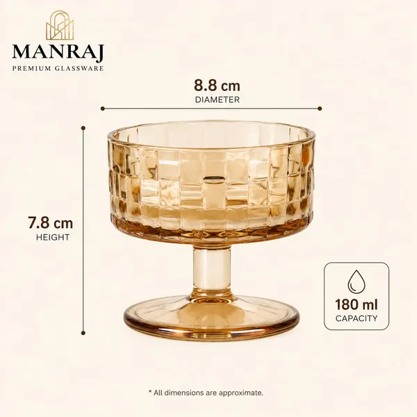 Manraj_Round_Shape_Set_Of_6_For_Ice_Cream_Cup_(180Ml_Each),_Dessert_Bowls_For_Sweets_&_Pudding_Suitable_For_Ice_Cream_Bowl,_Serving_Bowl,_Dessert_Bowl_(Gold)