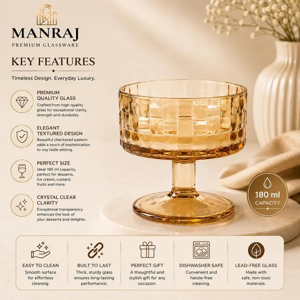 Manraj_Round_Shape_Set_Of_6_For_Ice_Cream_Cup_(180Ml_Each),_Dessert_Bowls_For_Sweets_&_Pudding_Suitable_For_Ice_Cream_Bowl,_Serving_Bowl,_Dessert_Bowl_(Gold)