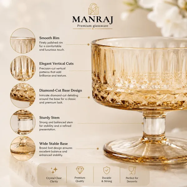 Manraj_Round_Shape_Set_Of_6_For_Ice_Cream_Cup_(180Ml_Each),_Dessert_Bowls_For_Sweets_And_Pudding_Suitable_For_Ice_Cream_Bowl,_Serving_Bowl,_Dessert_Bowl_(Gold)
