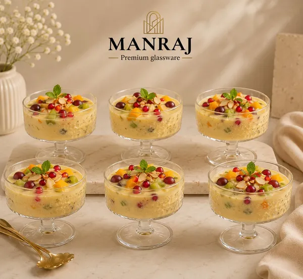 Manraj_Round_Shape_Set_Of_6_For_Ice_Cream_Cup_(180Ml_Each)_Dessert_Bowls_For_Sweets_&_Pudding_Suitable_For_Ice_Cream_Bowl,_Serving_Bowl,_Dessert_Bowl_(Clear)