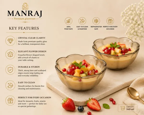 Manraj_Flower_Shape_Set_Of_6_For_Dessert,_Dips,_Nuts_&_Snacks_Bowls_(160Ml_Each)_For_Mixing,_Storing_Suitable_For_Serving_Desserts,_Fruits,_Dry_Fruits,_Lentils_And_Snacks_(Gold)