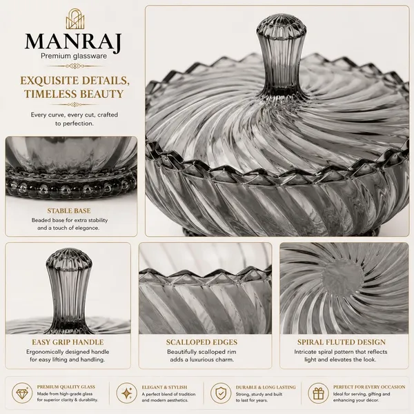 Manraj_Diamond_Texture_Donga_With_Glass_Lid_1140Ml,_Heat_&_Cold_Proof_For_Cooking,_Serving,_Storing_Suitable_For_Snacks,_Fruits,_Salad,_Noodles,_Maggi,_Pudding,_Ice_Cream_(Black)
