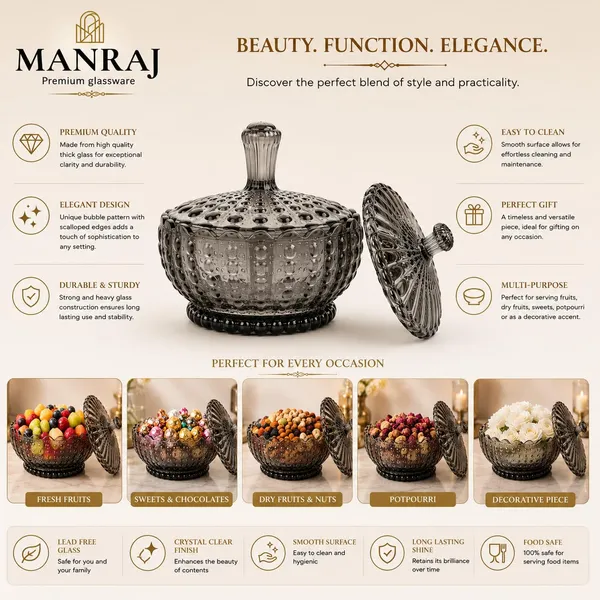 Manraj_Diamond_Texture_Donga_With_Glass_Lid_1140Ml,_Heat_V_Cold_Proof_For_Cooking,_Serving,_Storing_Suitable_For_Snacks,_Fruits,_Salad,_Noodles,_Maggi,_Pudding,_Ice-Cream_(Black)