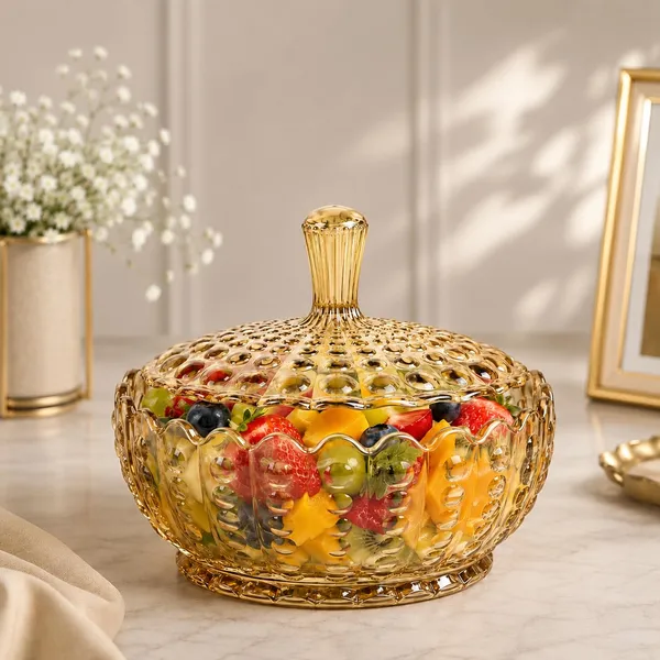 Manraj_Diamond_Texture_Donga_With_Glass_Lid_1140Ml,_Heat_And_Cold_Proof_For_Cooking,_Serving,_Storing_Suitable_For_Snacks,_Fruits,_Salad,_Noodles,_Maggi,_Pudding,_Ice-Cream_(Gold)