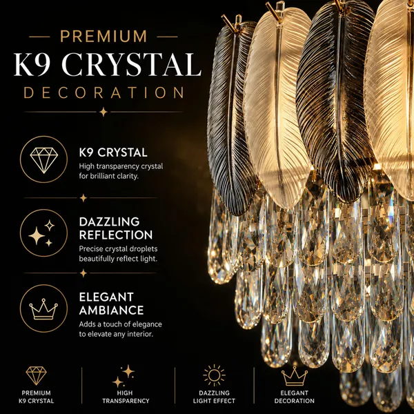 Manraj_Luxury_Led_Crystal_Chandelier_Round_Gold_Finish_Jhoomer_(500Mm)
