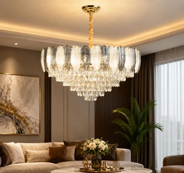Manraj_Luxury_Led_Crystal_Chandelier_Round_Gold_Finish_Jhoomer_(600Mm)