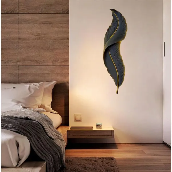 Manraj_Premium_Leaf_Design_Led_Wall_Light_Modern_Decorative_Indoor_Lamp_(Black)