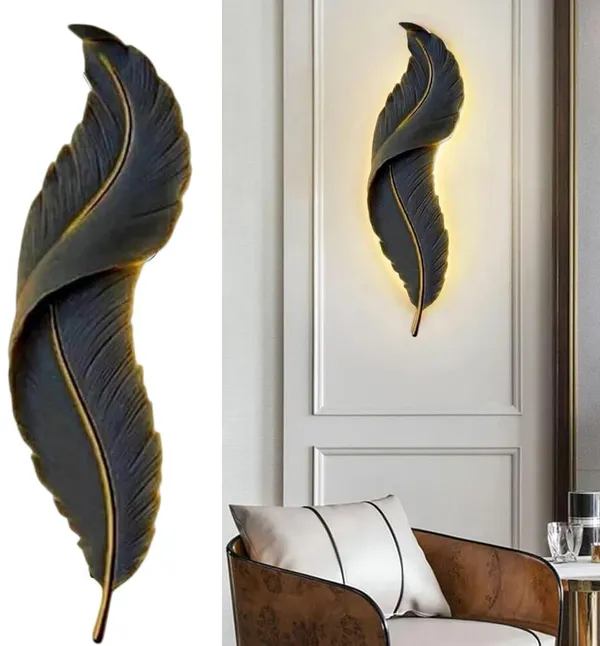 Manraj_Premium_Leaf_Design_Led_Wall_Light_Modern_Decorative_Indoor_Lamp_(Black)