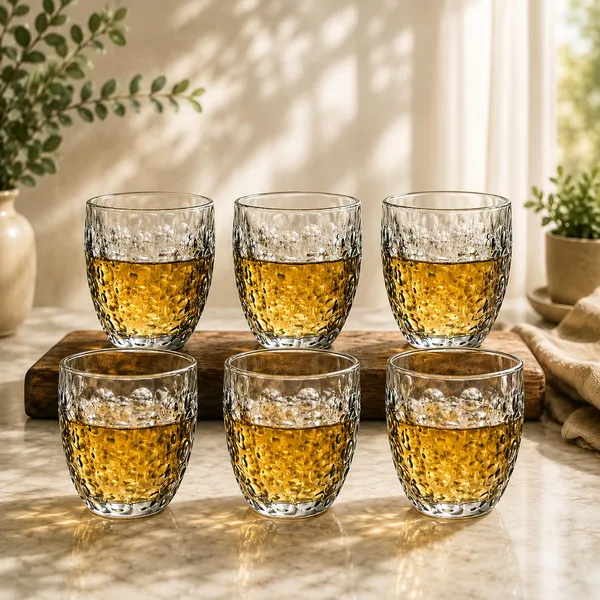 Manraj_Glass_Cups_Vintage_Glassware_Set_Of_6,_Origami_Style_Transparent_Cocktail_Glasses_Set,_Bar_Beverages_Ice_Coffee_Cup_Juice_Ripple_Drinkware,_275Ml