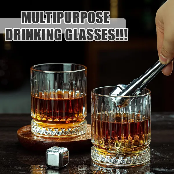 Manraj_Tall_Highball_Glasses_Set_Of_6,_Textured_Design_Glassware_For_Drinking_Water,_Beer,_Or_Soda,_Trendy_And_Elegant_Dishware,_Dishwasher_Safe_(Hiball)_(255_Ml)_(Short)