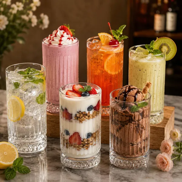 Manraj_Tall_Highball_Glasses_Set_Of_6,_Textured_Designer_Glassware_For_Drinking_Water,_Beer,_Or_Soda,_Trendy_And_Elegant_Dishware,_Dishwasher_Safe_(Hiball)_(255_Ml)_(_Large_)