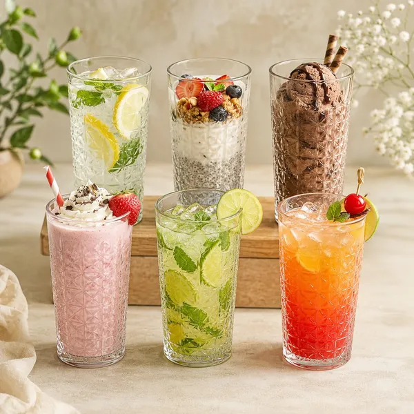 Manraj_Tall_Highball_Glasses_Set_Of_6,_Diamond_Textured_Design_Glassware_For_Drinking_Water,_Beer,_Or_Soda,_Trendy_And_Elegant_Dishware,_Dishwasher_Safe_(Hiball)_(255_Ml)_(Tall)
