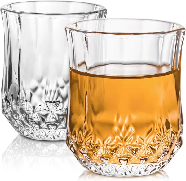 Manraj_Short_Highball_Curved_Glasses_Set_Of_6,_Textured_Design_Glassware_For_Drinking_Water,_Beer,_Or_Soda,_Trendy_And_Elegant_Dishware,_Dishwasher_Safe_(_Hiball_)_(225_Ml)_(Short)