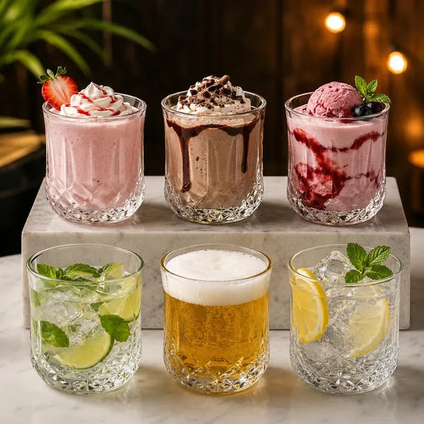 Manraj_Short_Highball_Curved_Glasses_Set_Of_6,_Textured_Design_Glassware_For_Drinking_Water,_Beer,_Or_Soda,_Trendy_And_Elegant_Dishware,_Dishwasher_Safe_(_Hiball_)_(225_Ml)_(Short)