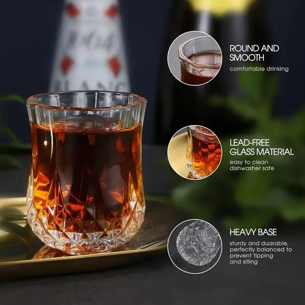 Manraj_Short_Highball_Curved_Glasses_Set_Of_6,_Textured_Design_Glassware_For_Drinking_Water,_Beer,_Or_Soda,_Trendy_And_Elegant_Dishware,_Dishwasher_Safe_(_Hiball_)_(225_Ml)_(Short)