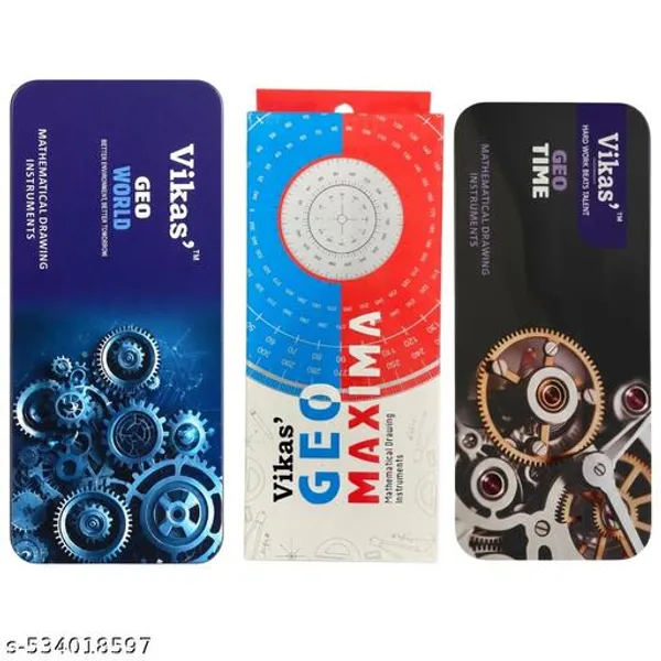 Vikas_Geo_Time_2026_Edition_Geo_World_2026_Geomaxima_Geometry_Box_Combo_Full_Maths_Geometry_Kit_For_Students_3_In_1_Combo_With_Compass_Divider_Scale_Protractor_Set_Squares_More_Geometry_Box_Combo_For_Kids_-_Pack_of_2